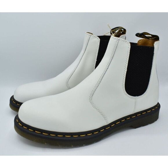 Dr Martens 2976 Mens Size 14 White Smooth Leather Chelsea Boots Shoes main image 9